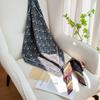 Womens Double-Sided Printed Wool Silk Scarf Square Shawl Elegant Stylish Accessory Fall Winter