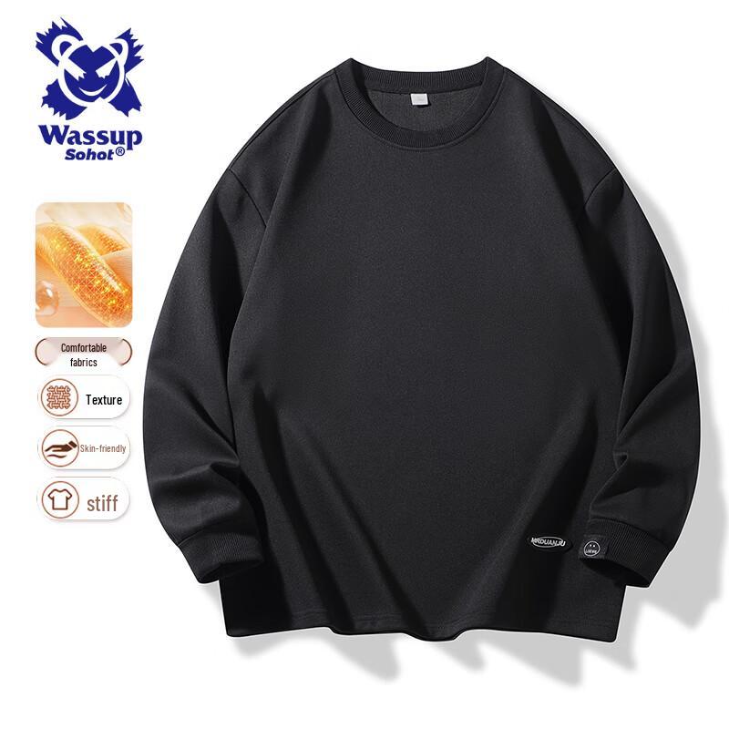 Wassup Sohot Men's Casual Crew Neck Sweatshirt