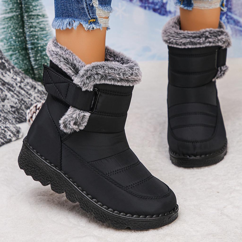 Fashion 2025 New Winter Women Thick Bottom Short Boots Lined Long Boots Cotton Ankle Boots Warm Comfortable Flat Daily Shoes for Women