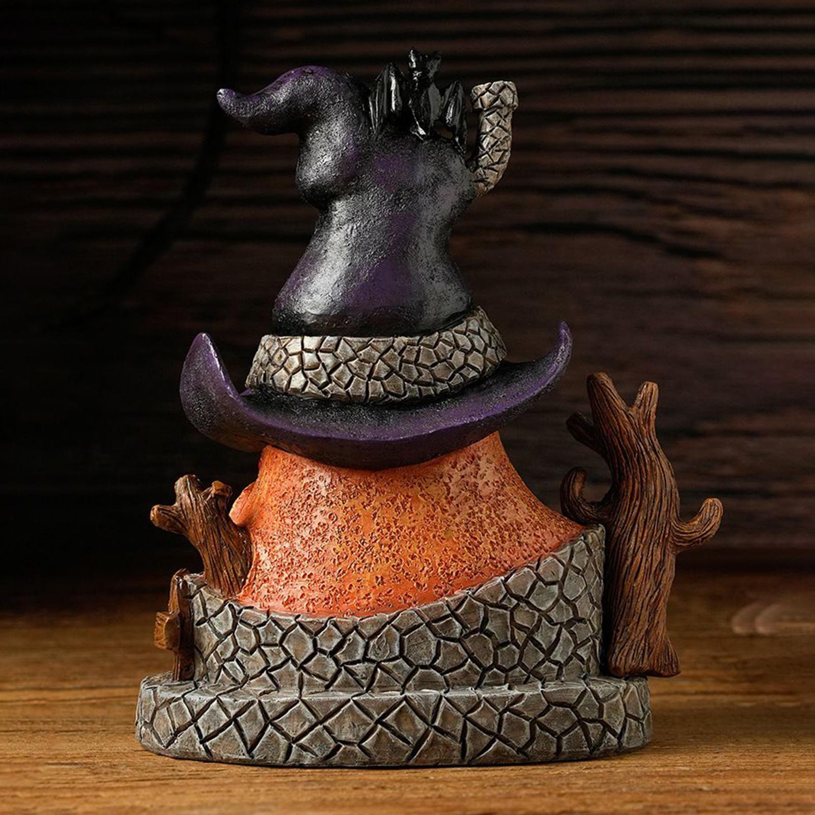 

Украшения для дома с привидениями на Хэллоуин Смоляной светящийся жуткий дом 6,18 дюйма Светящаяся фигурка Статуя Хэллоуинская ведьма Тыква Украшение China Mainland