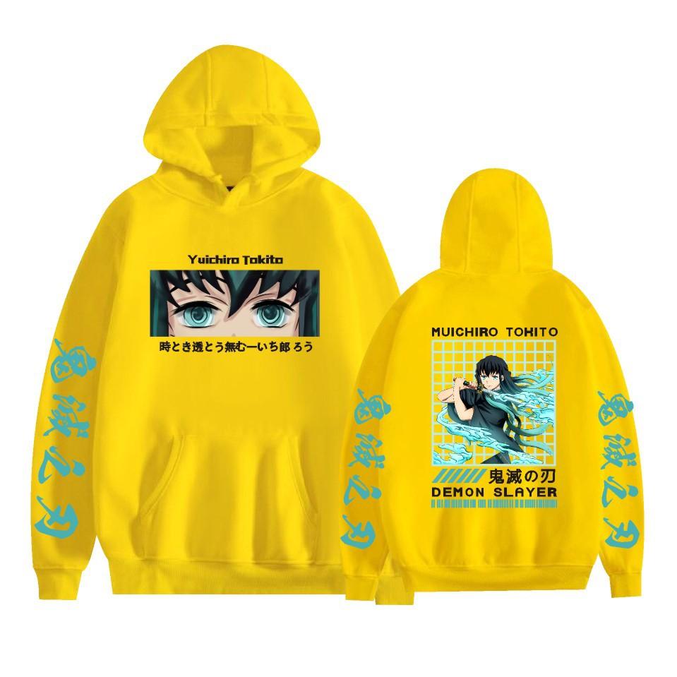 New Demon Slayer Japanese Anime Series Printed Men's Fashion Casual Hooded Long-sleeved Sweatshirt Adult Couple Pullover Top