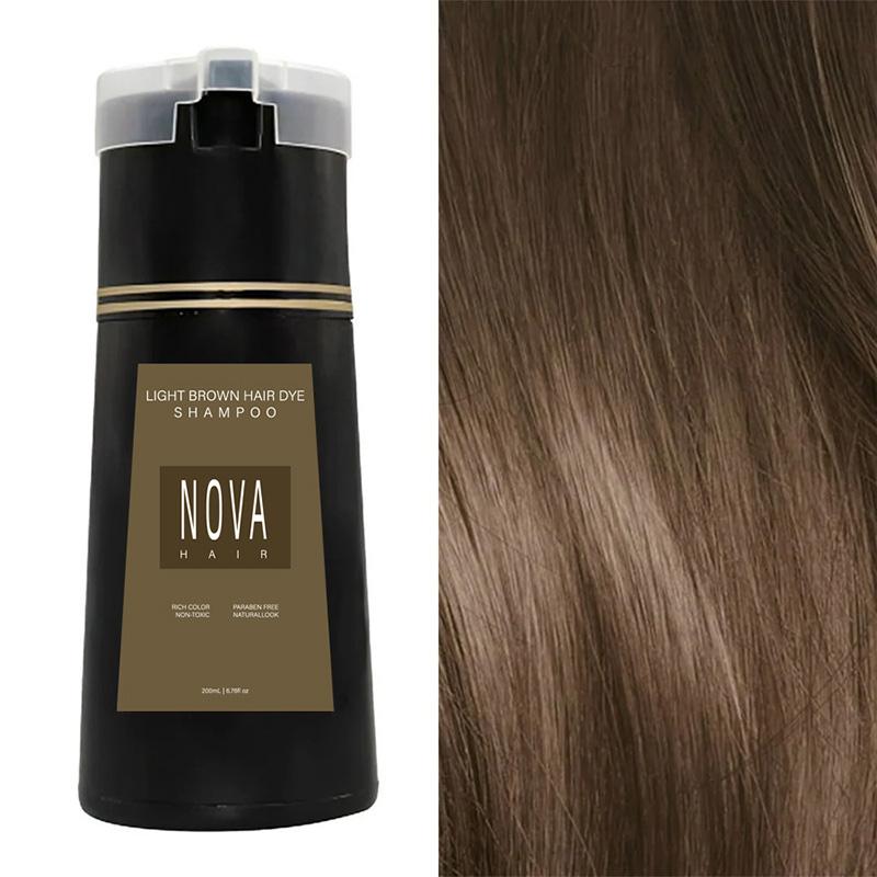 Fluffy Oil Control Hair Dyeing Shampoo Hair Instant Dye 3-in-1 Shampoo Men Women Hair Care Products Nourish Hair Shampoo 200ml