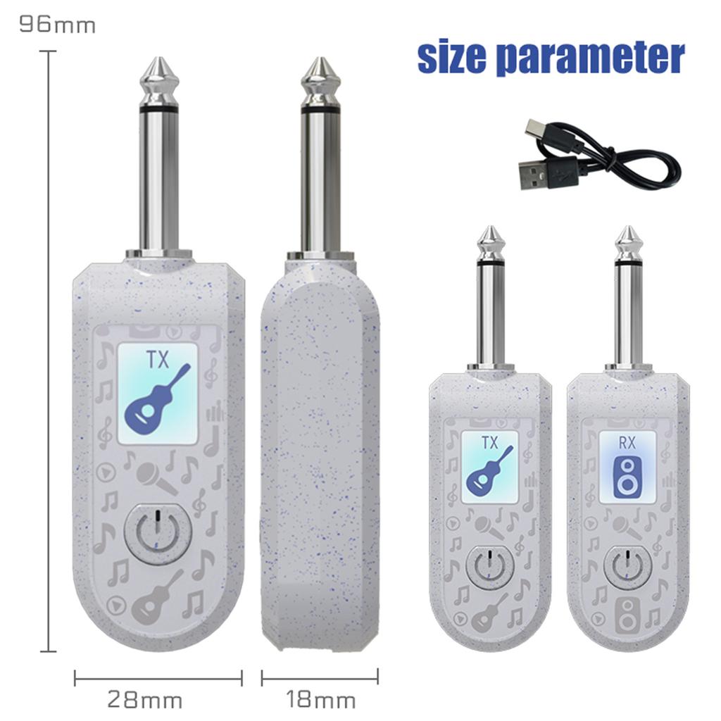 2.4G Wireless Guitar Transmitter Receiver with Precise Sound Rechargeable Digital Guitar System for Electric Guitar & Bass