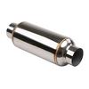 Marmitta Universale 2,5" / 3" Ingresso Tubo Silenziatore Acciaio Inossidabile Risonatore Lunghezza 12" Suono Profondo Prestazioni
