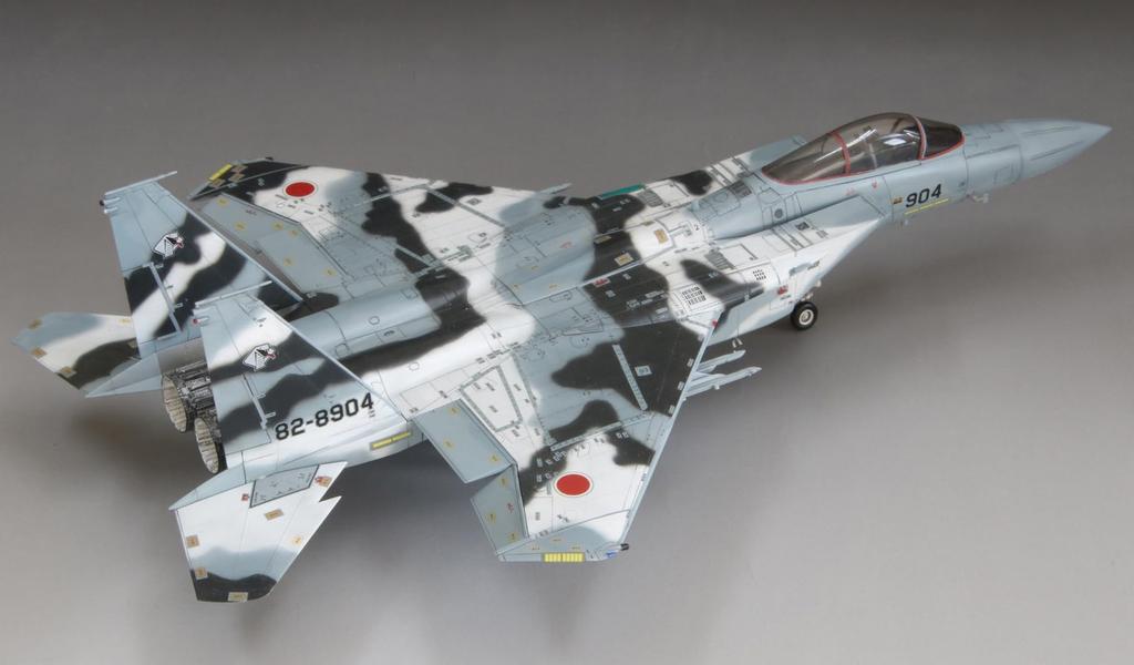 Fine Molds 1/72 Special Marking Series Air Self-Defense Force F-15J Aggressor No. 904 Black/White Plastic Model FK02 (Airplane)