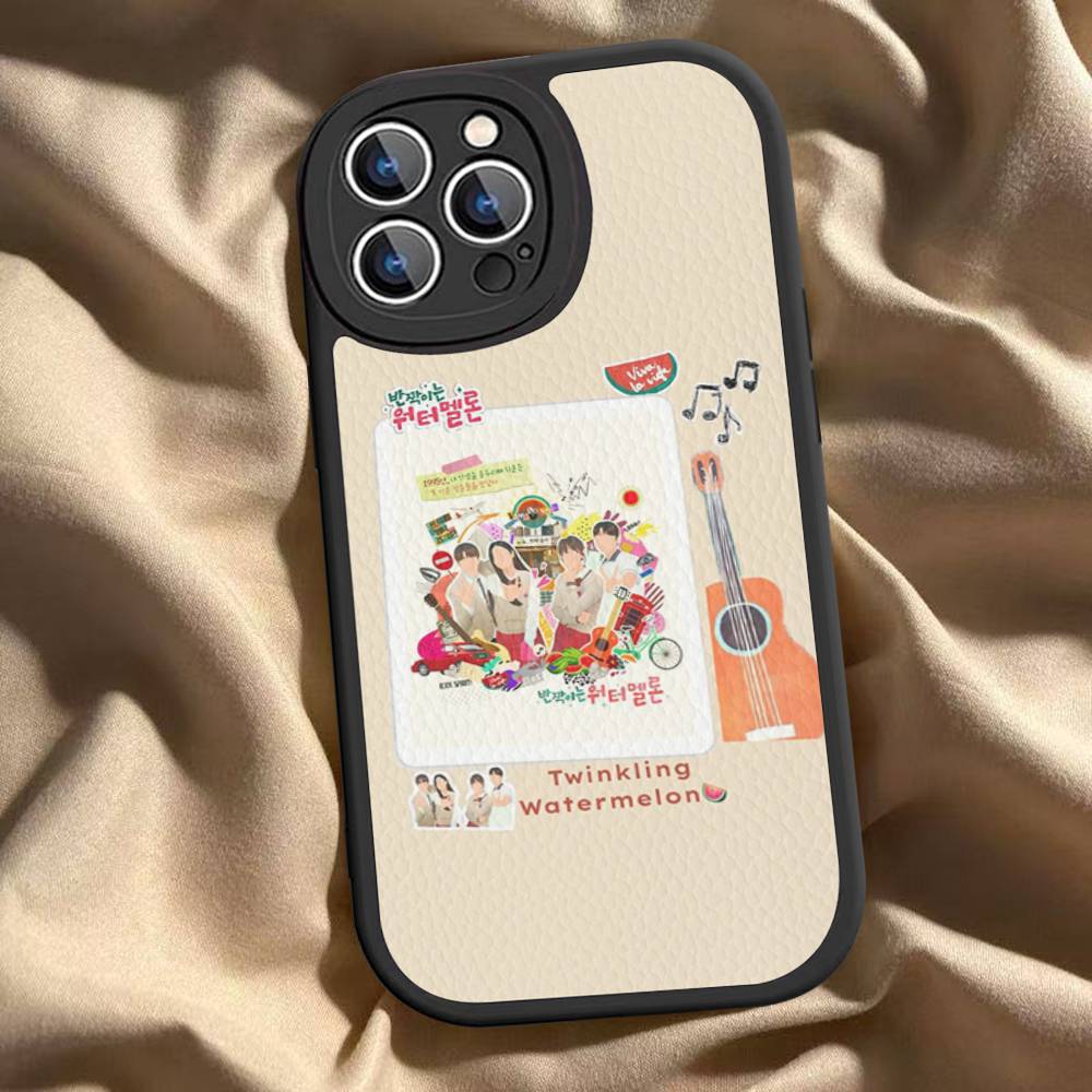 

Koear Viva La Vida Блестящий Арбуз Чехол для Телефона Для iPhone 16 15 14 13 12 11 Pro Max Plus Мягкая Кожаная Крышка iphone X