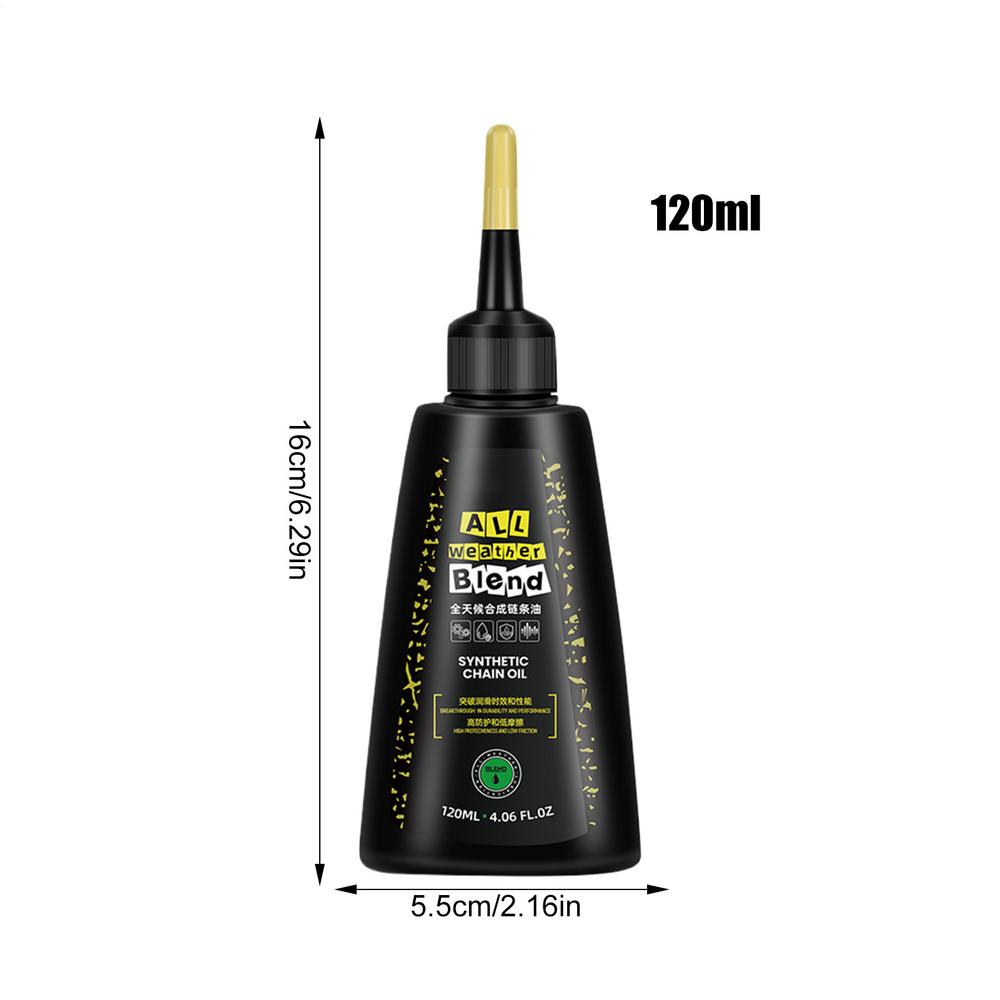 Cycling Chain Lube Synthetic Mountain Cycle Chain Oil Cycle Lubricating Oil All-Purpose All-Weather Bikes Pedal 120ml