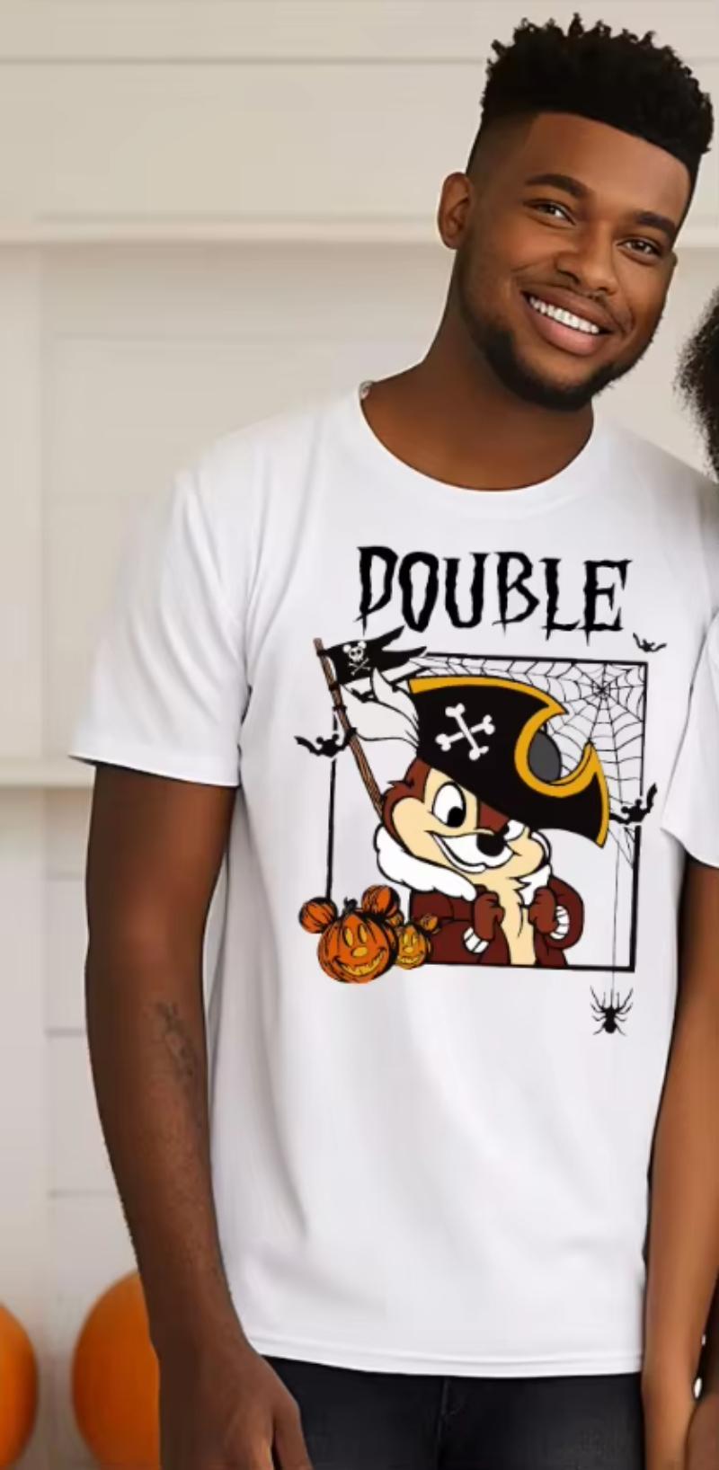 Chips and Dell Pirates Double Trouble Halloween Birthday Party TShirt land Trip Family Costume Shirt S
