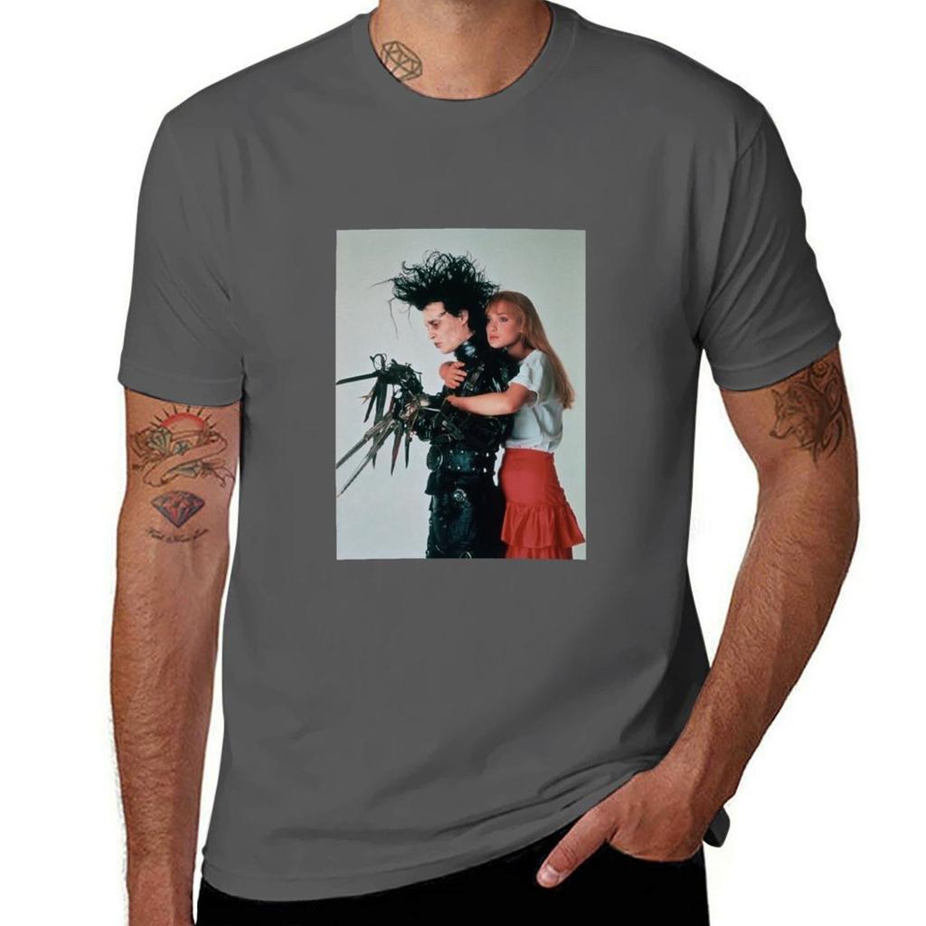 Edward Scissorhands Tshirt Active Sports Short Sleeve Cotton Shirt