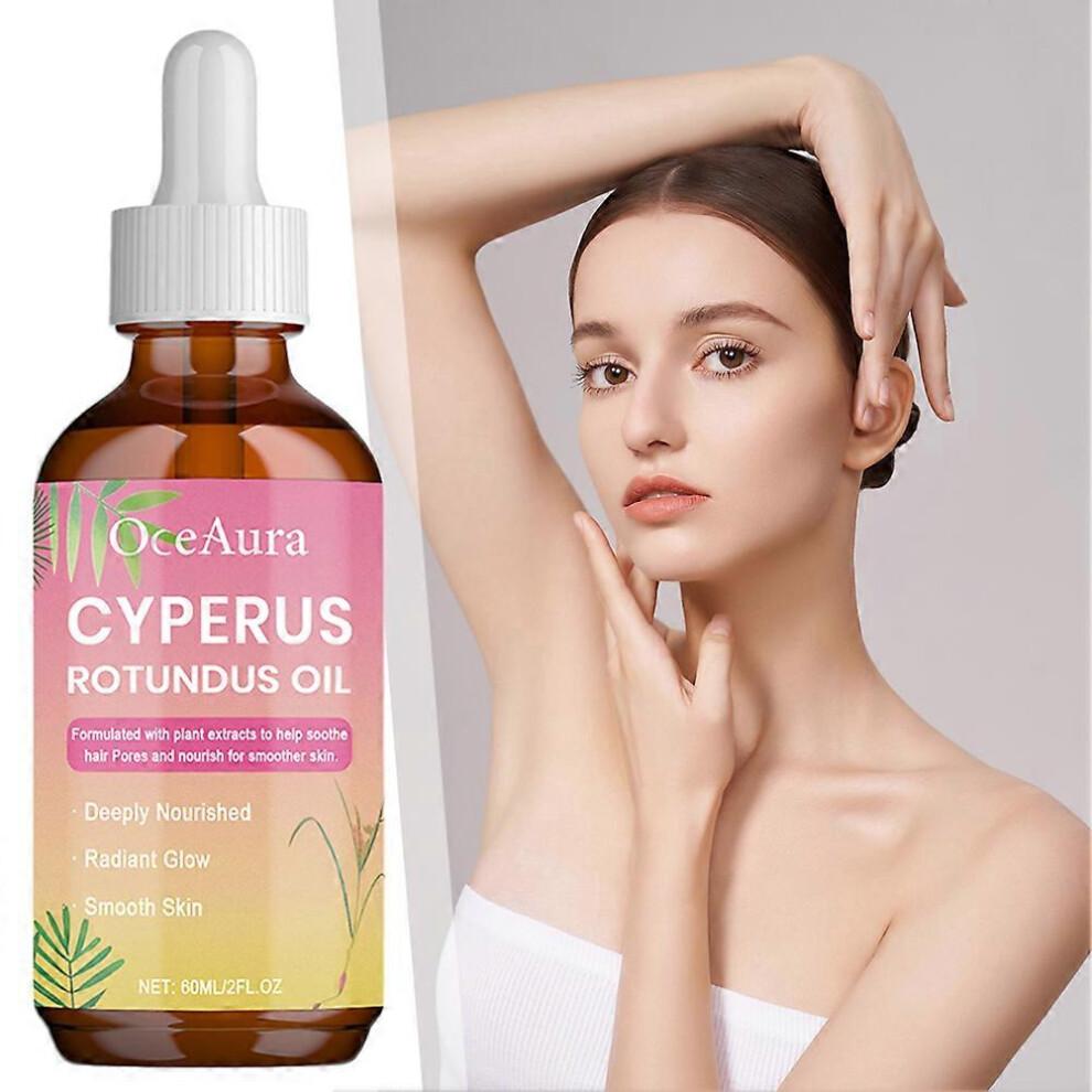 Cyperus Rotundus Oil for Hair Removal, Natural Hair Inhibitor Serum, Slows & Reduces Hair Regrowth for Face & Body