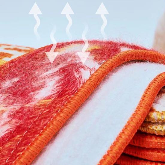 2 Pairs Winter Insoles Thick Fleece-Lined Warm Shoe Pads with Anti-Slip & Moisture-Wicking Comfortable Cushion for Boots Shoes