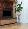 Kwietnik Stojący Metal Biało Złoty Stojak Loft Druciany 68Cm
