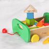 Wooden Pull-Along Building Blocks Toy