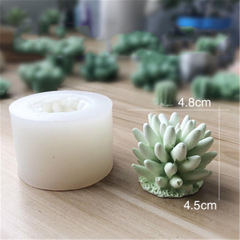 3D Cactus Succulents Silicone Mold For Jelly Chocolate Ice Making Cake Baking Gypsum Wax Concrete Candle DIY Resin Art Mould
