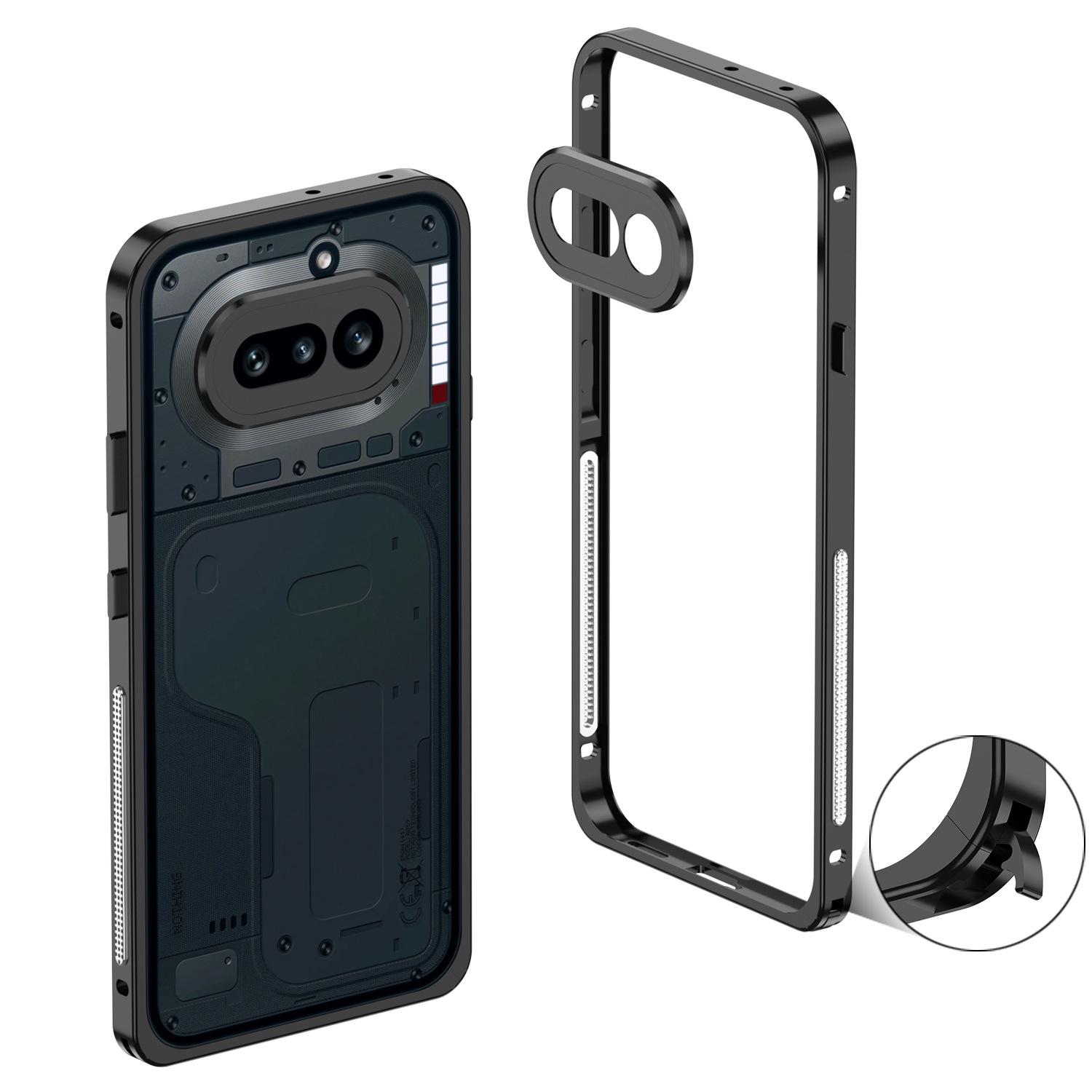 

Universal Metal Lens Frame Seahorse Buckle Case for Nothing Phone 4A/4A Pro Frame + Lens Ring
