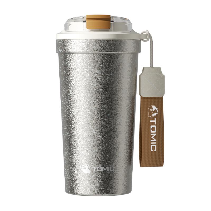 TOMIC Pure Titanium Dual-Drink Insulated Tumbler