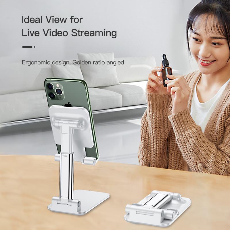 Live Phone Stand Multifunctional Telescopic Folding Mini Phone Holder Foldable Mobile Phone Bracket Desk for Iphone Ipad Xiaomi Huawei Samsung Tablet