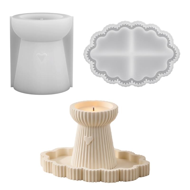 Food Grade Silicone Heart Shaped Candle Making Mould For Home Decoration And Gift Crafting