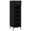 VidaXL Armoire à chaussures noir 30x35x105 cm bois d'ingénierie 829685