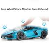 1:24 Revuelto Sports Car Toy Model Alloy Diecast  Music Light Supercar Doors Opened Vehicle Models Collection Gifts for Boys