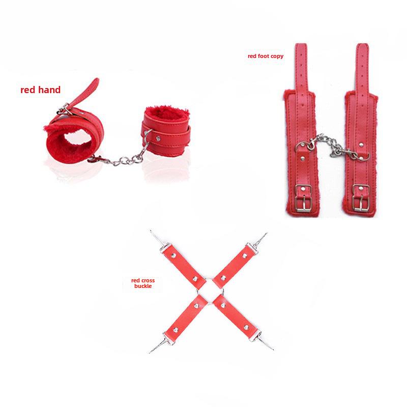 Plyšový kotníkový a poutový set - Erotické omezovací hračky