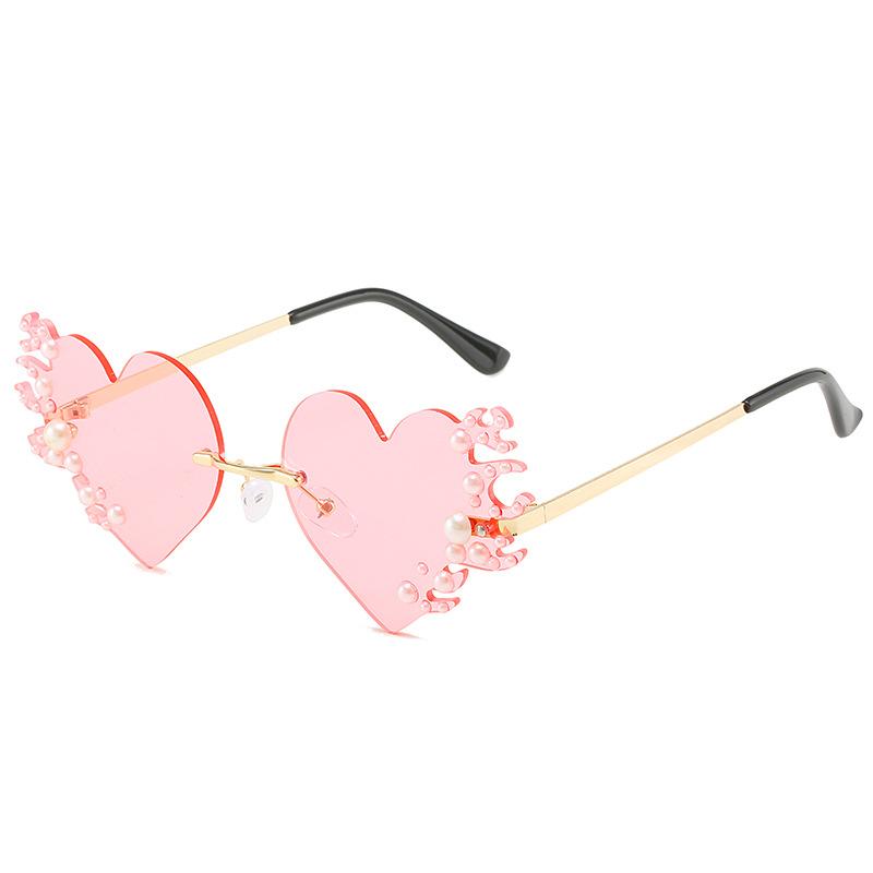 Sunglasses, Personalized Diy Diamond-Encrusted Glasses, Love Pearl Sunglasses For Women