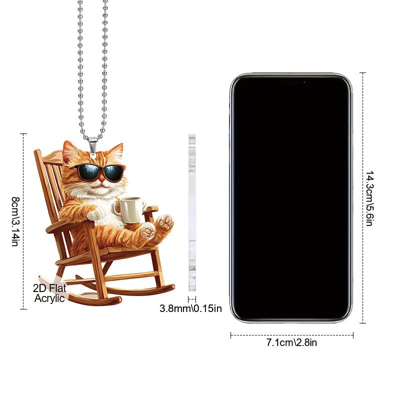 3 Types Fashionable Cat Car Decor, Perfect for Car Interior, Funny Home & Office Decoration, Suitable for Car Rearview Mirror & Home Decor