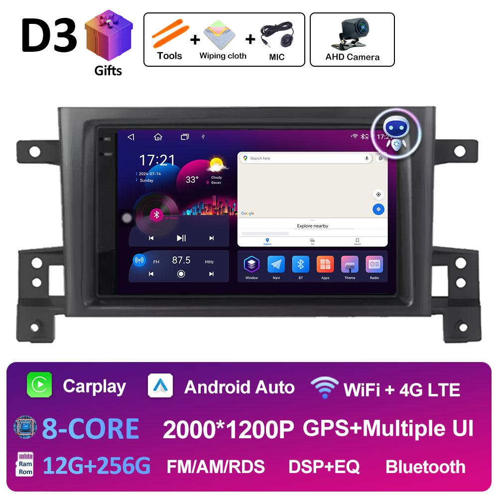 Smart System GPS Navigation For Suzuki Grand Vitara 3 2005 2006 2007 2008 2009 - 2015 Wireless Carplay Car Video Player No 2 din