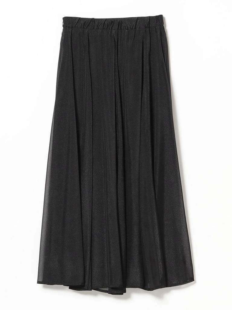 Ray Beams Women's Sheer Gathered Flare Skirt, Black 0