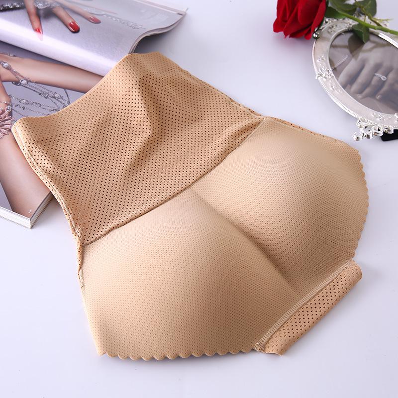 High-Waist Seamless Padded Buttocks Enhancer with Breathable Abdomen Support for Women