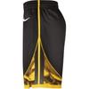 Nike NBA Golden State Warriors City Edition Color Block Logo Print Straight Leg Basketball Shorts Men Shorts Black DO9657-010