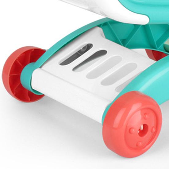 Shopping Cart Toy Realistic Rounded Corner Scene Experience Plastic Kids Supermarket Push Trolley Education Play House Toy for Kindergarten