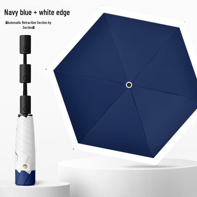 Yizhou Automatic Ultralight 6-Rib Color-Block Umbrella