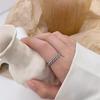 Beixi S925 Sterling Silver Woven Ring: Retro, Artistic, Open, Adjustable, Versatile Design.