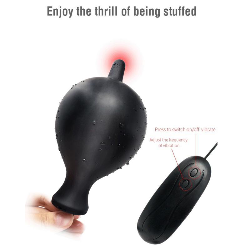 Aufblasbarer Analplug aus Silikon, riesiger Analexpander, Buttplug, Dilatator, G-Punkt-Stimulator, Prostatamassagegerät, Expansion, Sexspielzeug