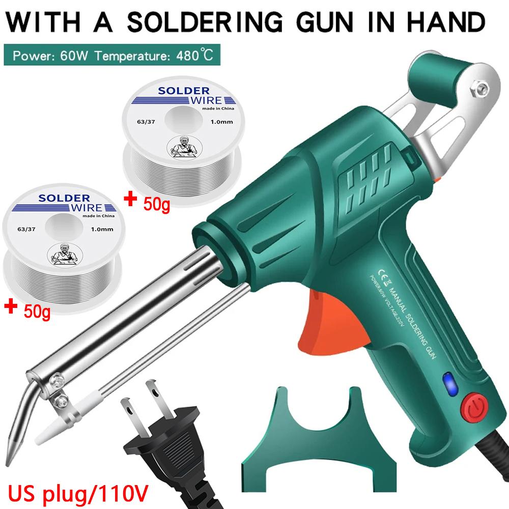 NEW Multi-Function Iron Welder Automatically Soldering Gun 220V/110V 60W Hand-Held Internal Heating Send Tin Welding Repair Tool