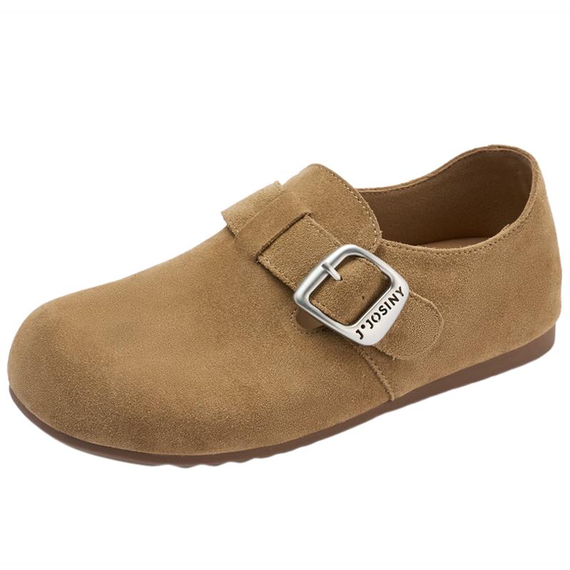 JOSINY Women s Leather Birkenstock Style Flat Shoes 37
