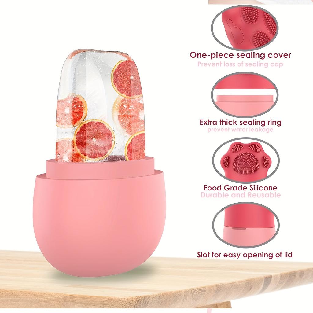 Ice Roller for Face Beauty Ice Roller With Cosmetic Brush Scrubber Mat Pad Cleaning Tool Skin Care Tools Perfect Gift for Women