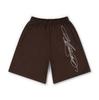 Pantaloncini sportivi unisex a vita media-bassa, gamba dritta, con ricamo, casual, in poliestere traspirante, per basket, corsa, sport, per la primavera, streetwear