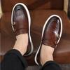Men's Casual Shoes Fashion Leather Men Retro British Style Loafers Men Dress Shoes Outdoor Flats Monk Shoes