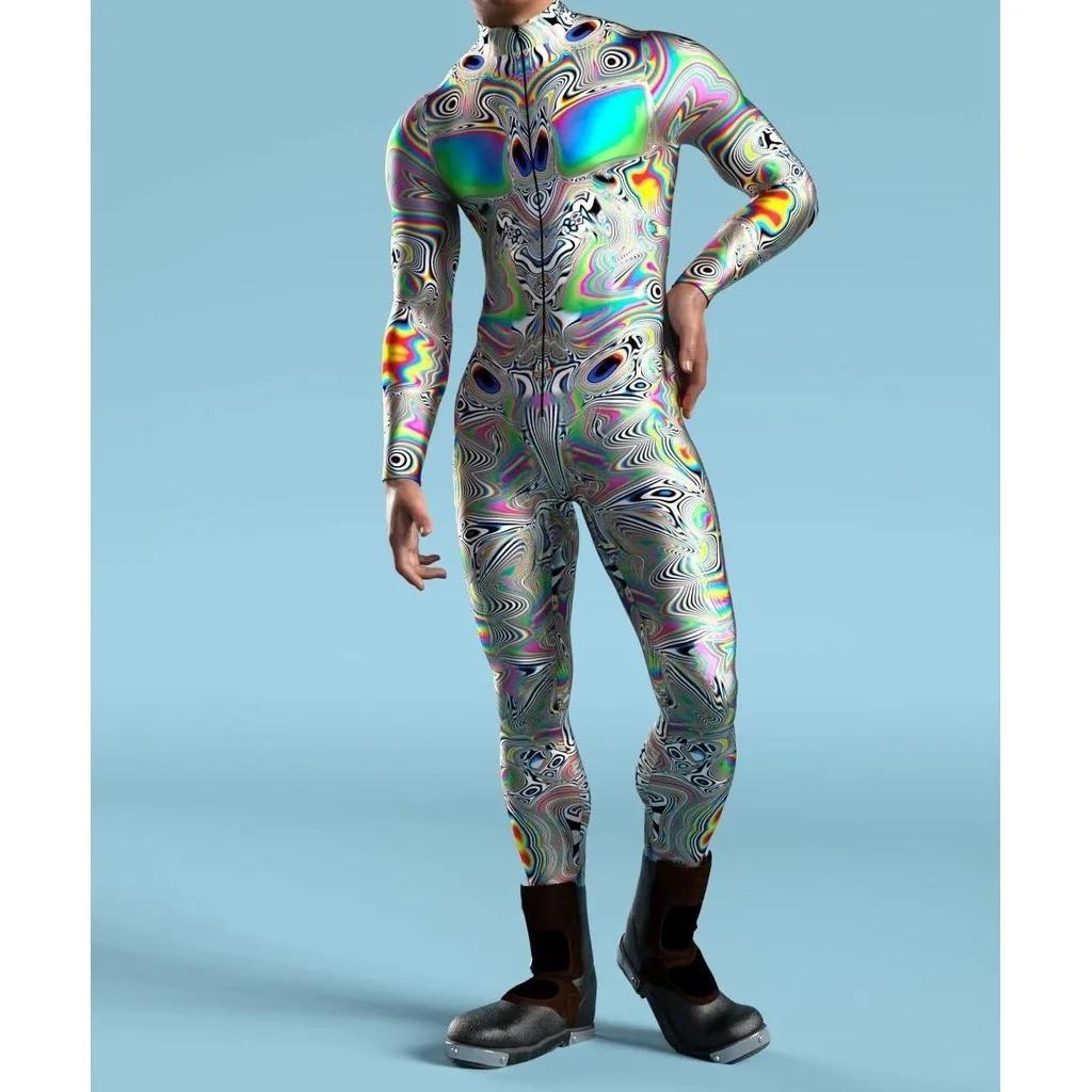 

3D Цифровий Друк Сценічні Костюми для Дорослих Хелловінський Захід Карнавал Тематична Вечірка Костюм для Косплею Гра Рольова Комбінезон S