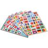 224PCS World Flags Stickers - 7 Sheets, Multi-Country Map & Football Team Decals for Travel, Face & Laptop Decor
