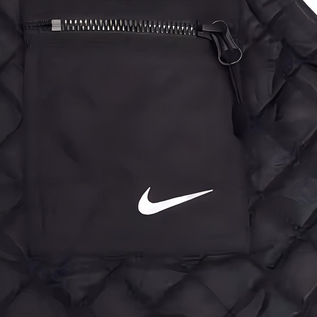 Nike Solid Color Stand Collar Zip Brand Logo Printed Vest Women Vests Black 547831-010