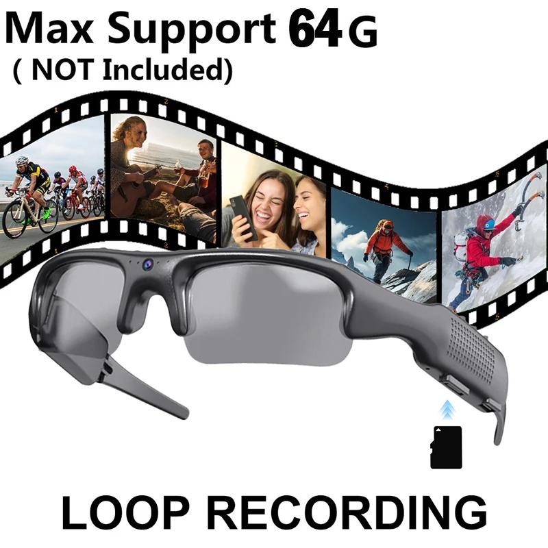 1080P HD Glasses WIFI Camera Outdoor Bicycle Motorcycle Security Protection Sunglasses Video Camera Polarized Lens Sports Cam