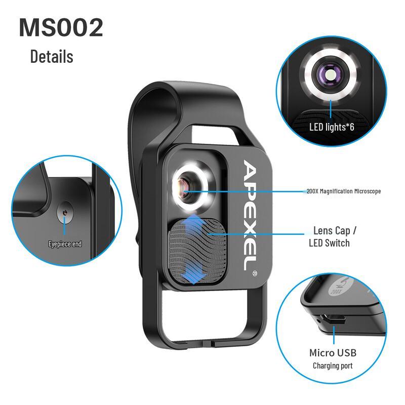 SUNCORE 200X Mobile Phone Magnifier & Microscope