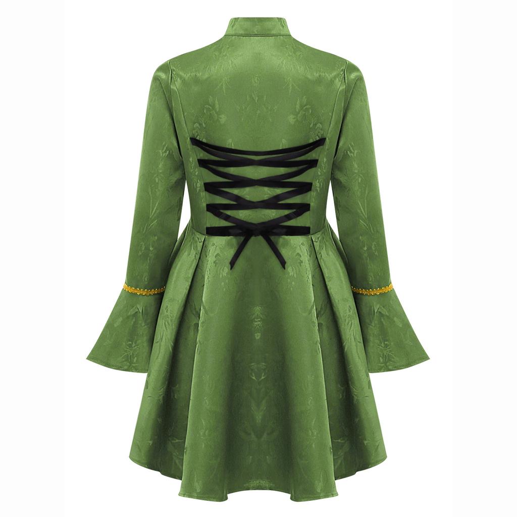 Girls Medieval Renaissance Costume Long Sleeves Lace Flounce Jacket Victorian Tailcoat Pirate Gothic Steampunk Outfit