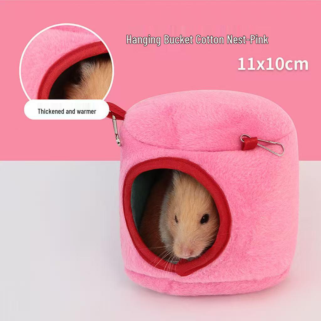 Winter Warm Cotton Nest and Sleeping Bag for Hamsters - Cozy Overwintering Supplies