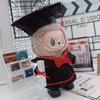 For 17cm Labubu Doll Clothes Fashion Clothes Doctoral Gown Dresses Color Match Graduation Cap Bachelor Hat Dolls Accessories Cute Decoration