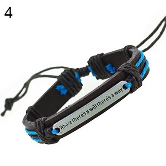 

Новый мужской женский браслет из искусственной кожи в стиле панк с буквами, браслет из пеньковой веревки, хорошая цена