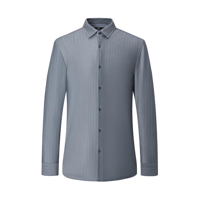 SEPTWOLVES Men's Anti-Static Striped Down-Padded Long-Sleeve Shirt